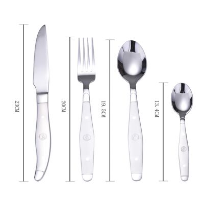 Laguiole cutlery set 24 pcs satin metal.