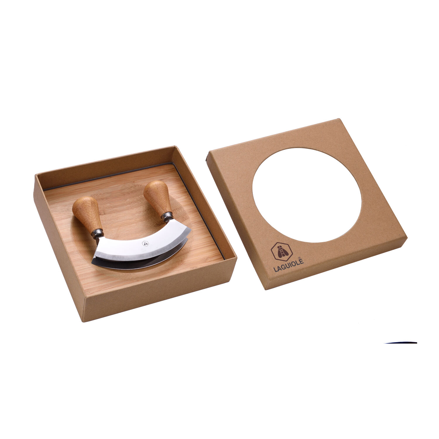 Double-blade rocking chopper - Bamboo board -