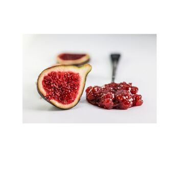 Confiture artisanale bio de figue 85% fruits 305g, teneur réduite en sucre. 4