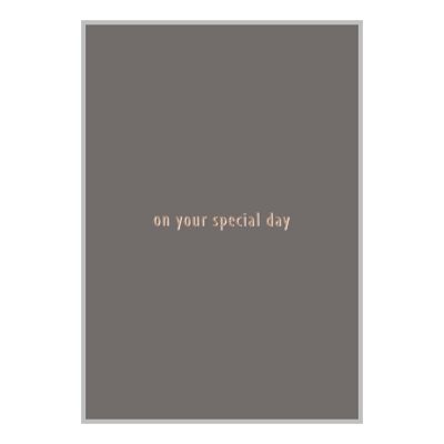 ON YOUR SPECIAL DAY postcard, midnight