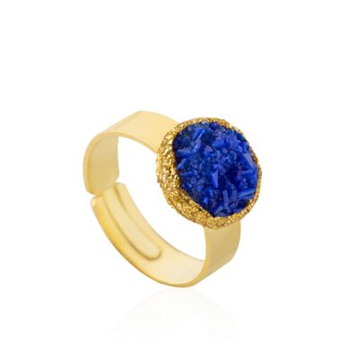 Gold ring with blue nacre Klein