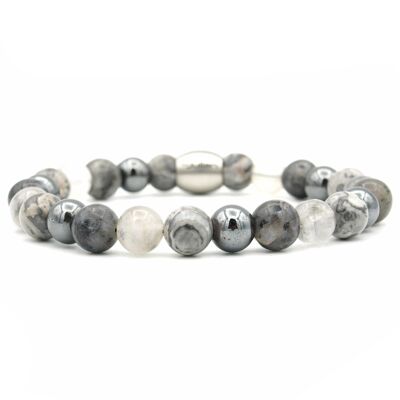 Bracciale Nane mix grigio (8mm)