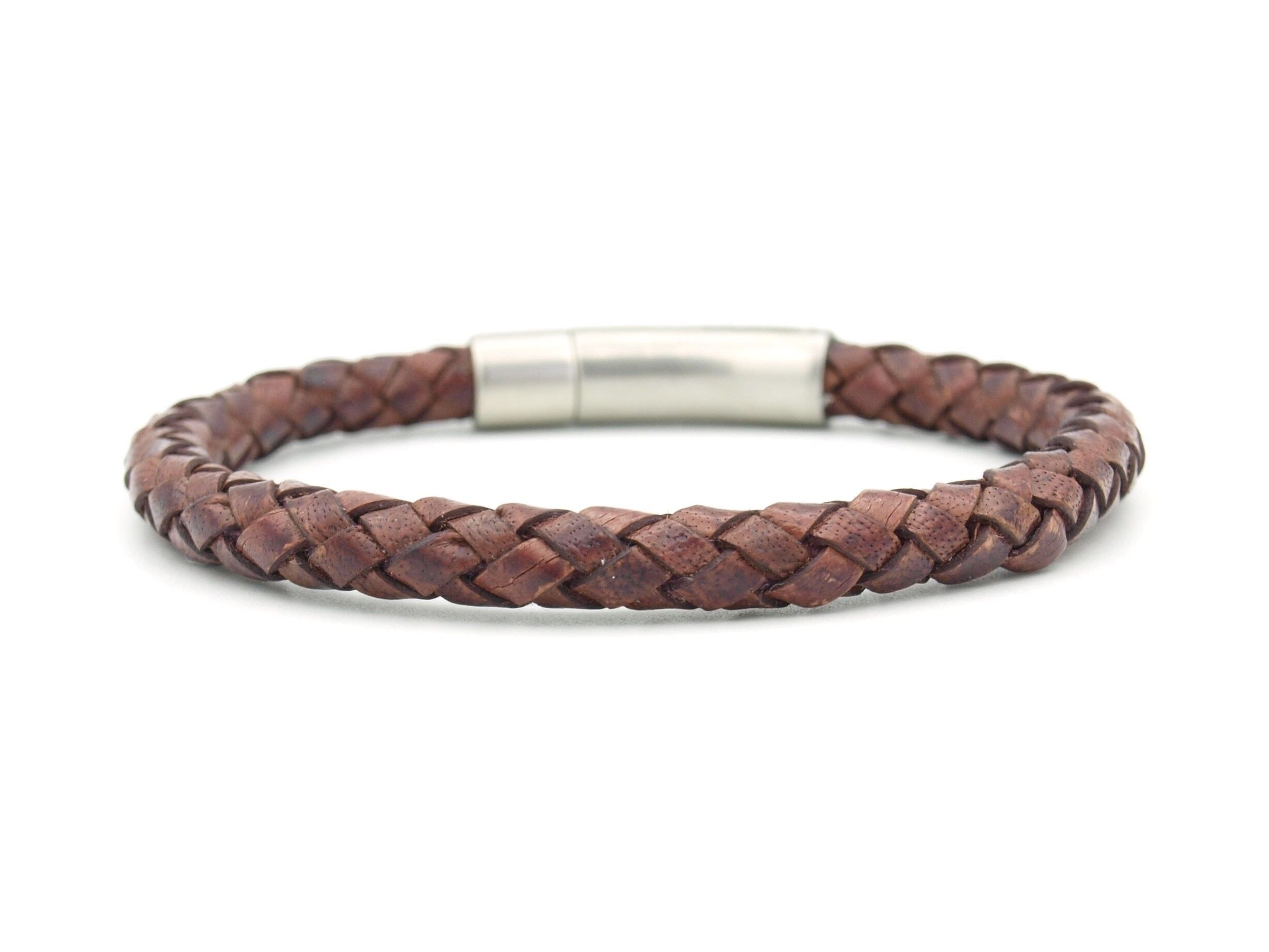 Bracciale Kepang marrone ramato (6mm)