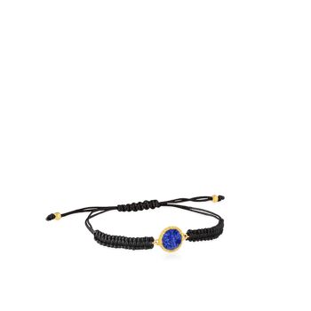 Bracelet cordon en or Klein avec nacre bleue 1