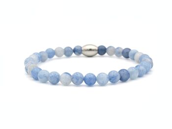 Bracelet Enam quartz bleu (6mm) 1