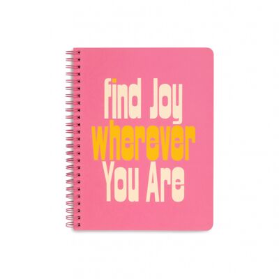 Mini cuaderno de borrador, encuentre alegría donde quiera que esté