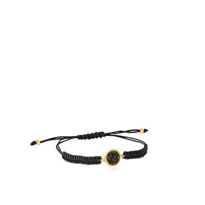 Goldarmband und Nachtschnur mit schwarzem Perlmutt