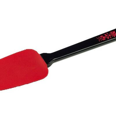 Cuillère spatule avec imprimé Kurbits, tête rouge/tige noire