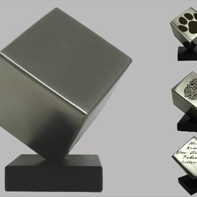 Urna in acciaio inox con incisione laser (0,5L) - Dog's Paw