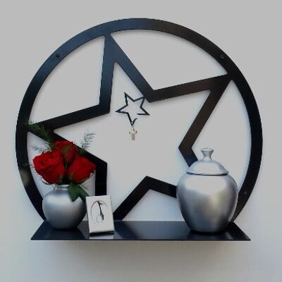 A commemorative item for on the wall – Star 50cm - Anthracite/Black RAL 7021