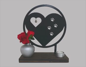 Mémorial pour animaux de compagnie - pour toujours dans nos cœurs - Anthracite Anthracite/Noir RAL 7021 1