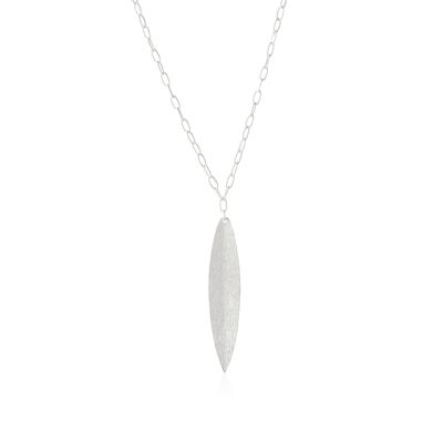 Collier en argent avec pendentif feuille Nature