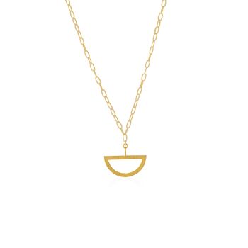 Collier en or avec pendentif balançoire semi-circulaire 1