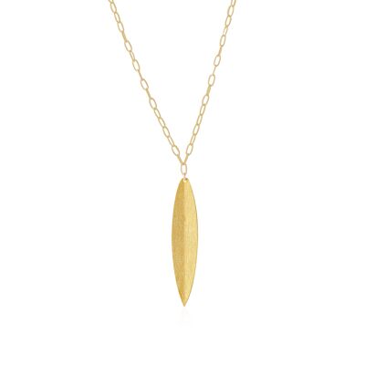 Gold necklace with Nature leaf pendant