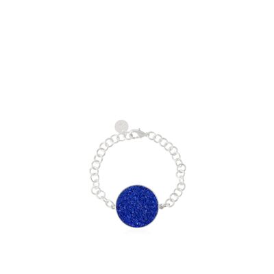 Bracelet Selene en argent avec nacre bleue