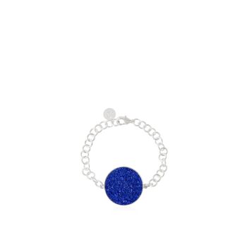 Bracelet Selene en argent avec nacre bleue 1