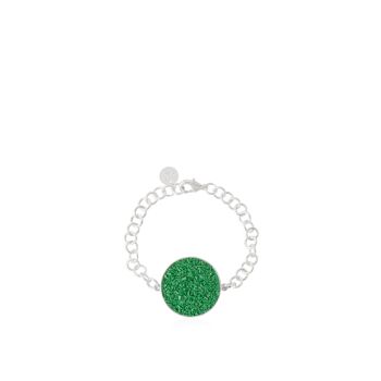 Bracelet Demeter en argent avec nacre verte 1