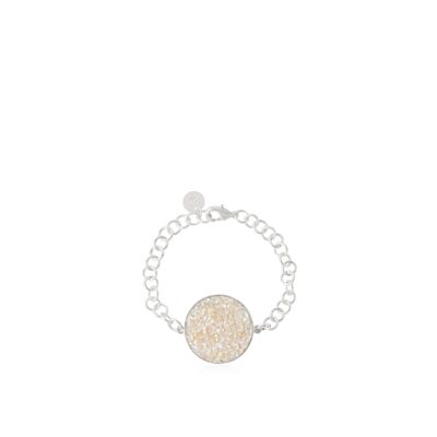 Bracciale Afrodite in argento con madreperla bianca