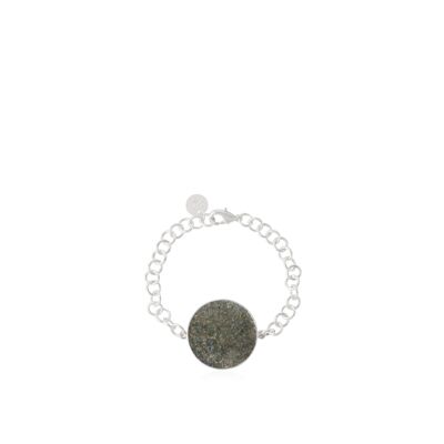 Bracciale Medusa in argento con madreperla grigia