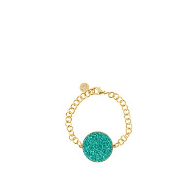 Anais gold bracelet with turquoise stone