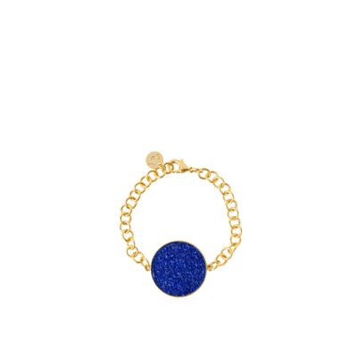 Bracelet Selene en or avec nacre bleue