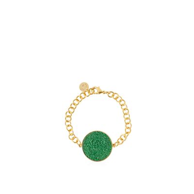 Bracelet Demeter en or avec nacre verte