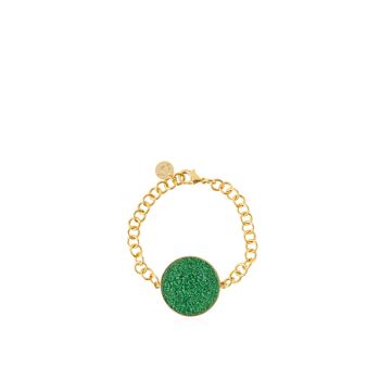 Bracelet Demeter en or avec nacre verte 1
