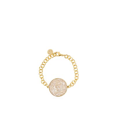 Bracelet Aphrodite en or avec nacre blanche