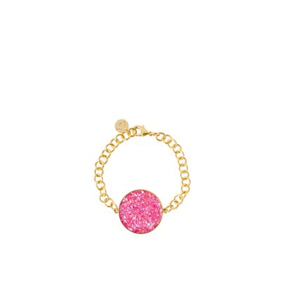 Bracelet Athéna en or avec nacre rose