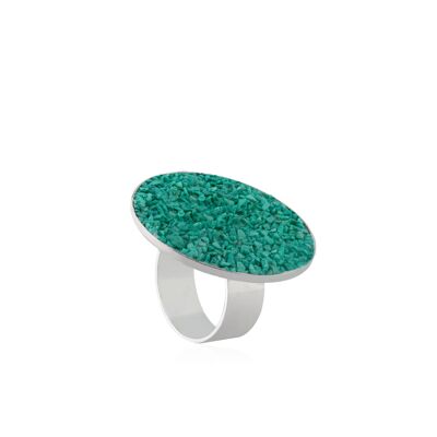 Anais silver ring with turquoise stone