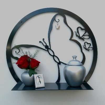 A memorial corner - wall model butterfly 50cm - Anthracite/Black RAL 7021
