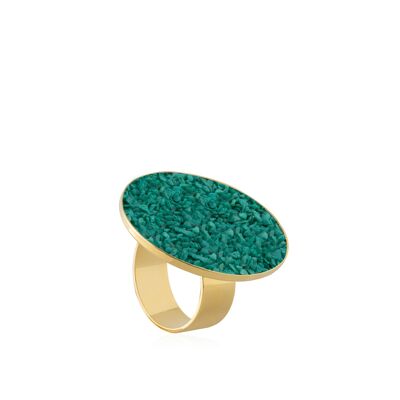 Gold ring with turquoise Anais