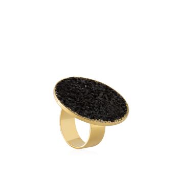 Bague en or Nix avec nacre noire 1