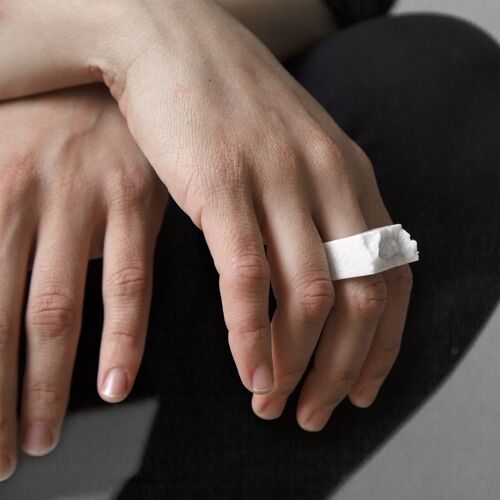 Bianco - Marble Contemporary Ring