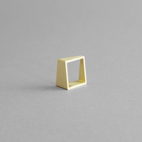 Brass Square Rings Mod. 05 - Contemporary and minimal design