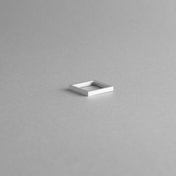 Anneaux Carrés en Aluminium Mod. 01 - Design contemporain et minimaliste 2