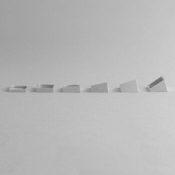 Anneaux Carrés en Aluminium Mod. 01 - Design contemporain et minimaliste 4
