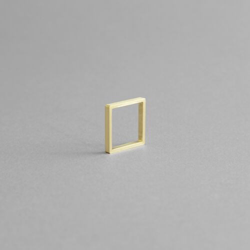 Brass Square Rings Mod. 01 - Contemporary and minimal design
