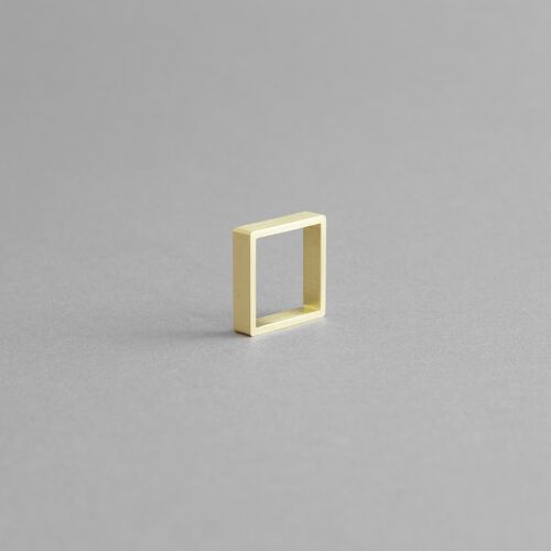 Brass Square Rings Mod. 03 - Contemporary and minimal design
