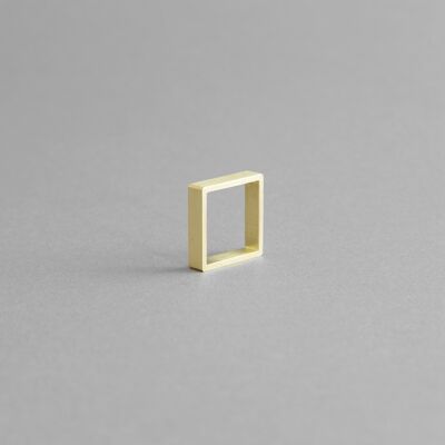 Anelli Quadrati in Ottone Mod. 03 – Design contemporaneo e minimale