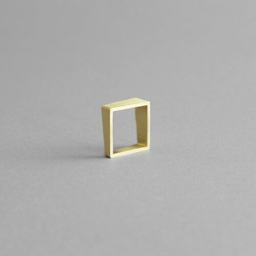 Brass Square Rings Mod. 04 - Contemporary and minimal design