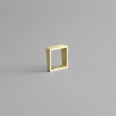 Quadratische Messingringe Mod. 04 – Zeitgenössisches und minimalistisches Design