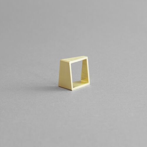 Brass Square Rings Mod. 06 - Contemporary and minimal design