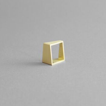 Anneaux Carrés en Laiton Mod. 06 - Design contemporain et minimaliste 1