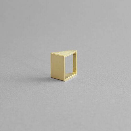 Brass Square Rings Mod. 07 - Contemporary and minimal design