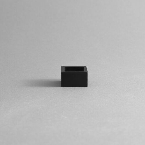 Symmetrischer Mk3-Ring – handgefertigt aus schwarzem Beton