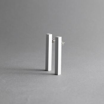 Boucles d'oreilles COLUMN - Design minimal contemporain, faites à la main en Jesmonite 2