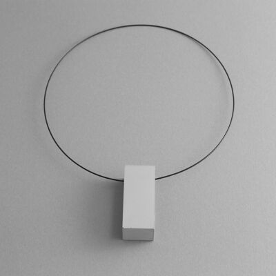 RECTANGLE - Contemporary and unique necklace, handcrafted in Jesmonite