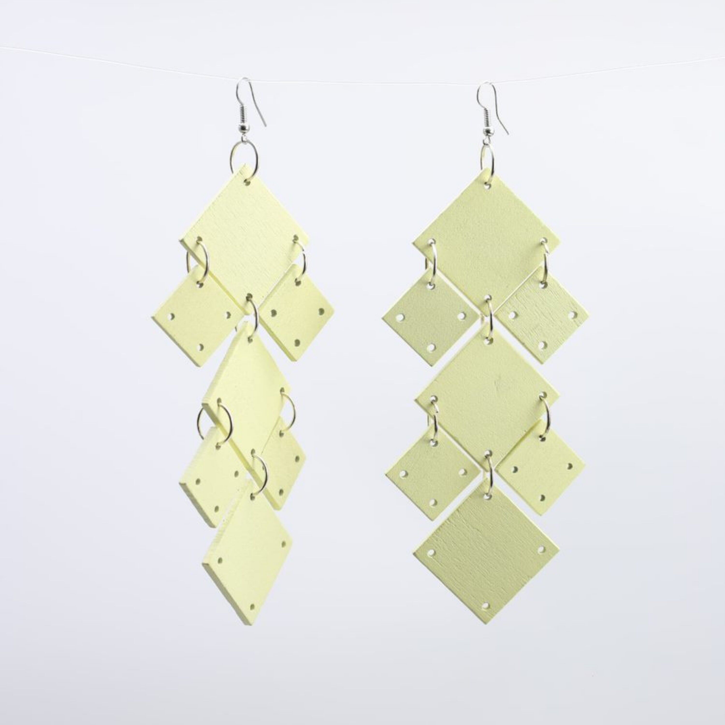 Orecchini Squares Chandelier - Crema