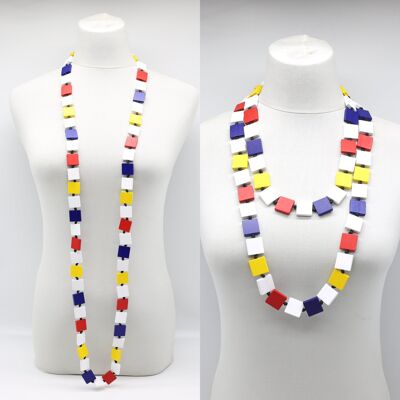 Mondrian Collection Quadratische Halskette in gemischten Farben